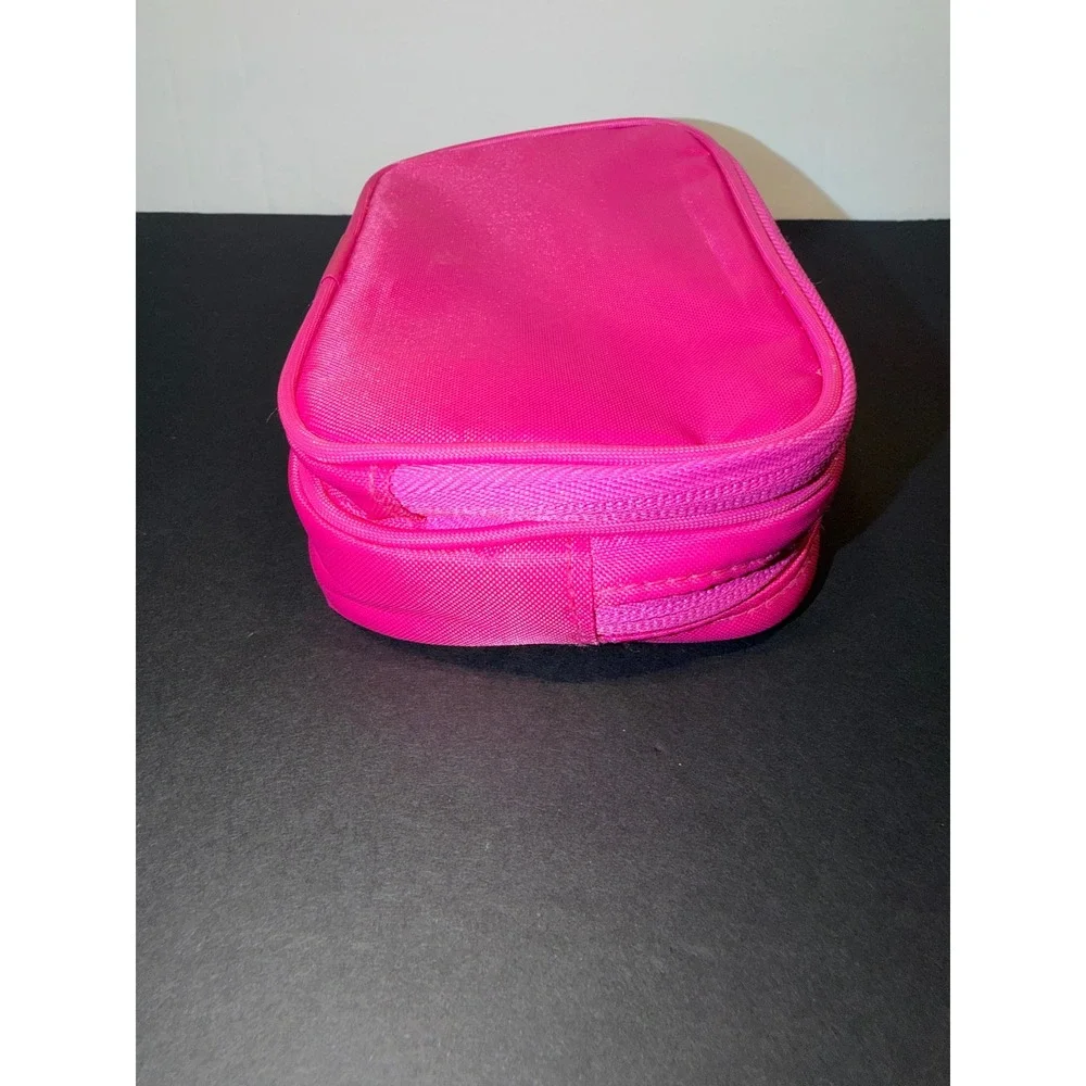 Nintendo Super Mario Princess Peach Pink Pencil Case Double Zip Utility Pouch
